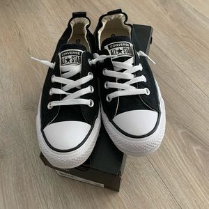 Black Shoreline Converse 7.5 in box